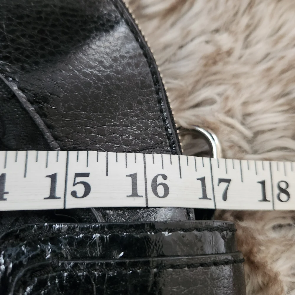 Guess Vintage Y2K Black Faux Leather‎ Silver Studded Handbag